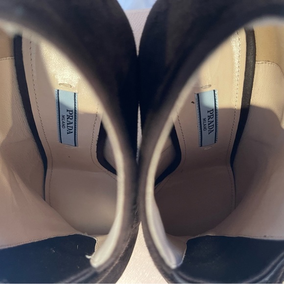 Prada Brown Booties with Buckle Sz 38 - Picture 5 of 8